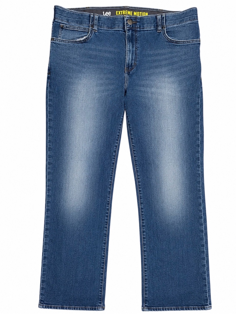 Lee Extreme Motion Men’s 40x32 Straight Leg Stretch Blue Jeans Comfort Flex Deni